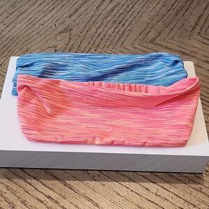 Girls headbands orange and blue